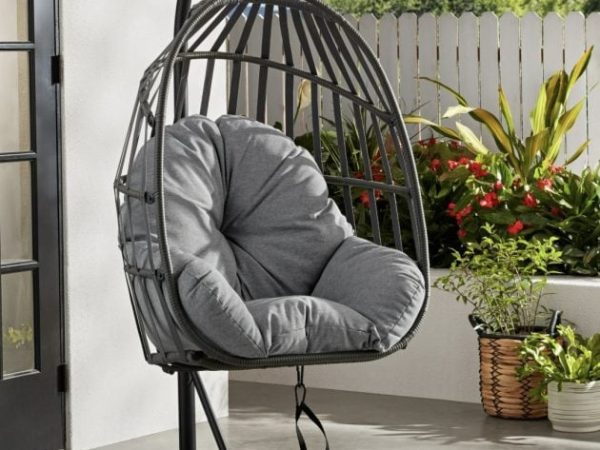 Mainstays Wicker Outdoor Patio Hanging Egg Chair with Stand only $137 shipped (Reg. $250!)